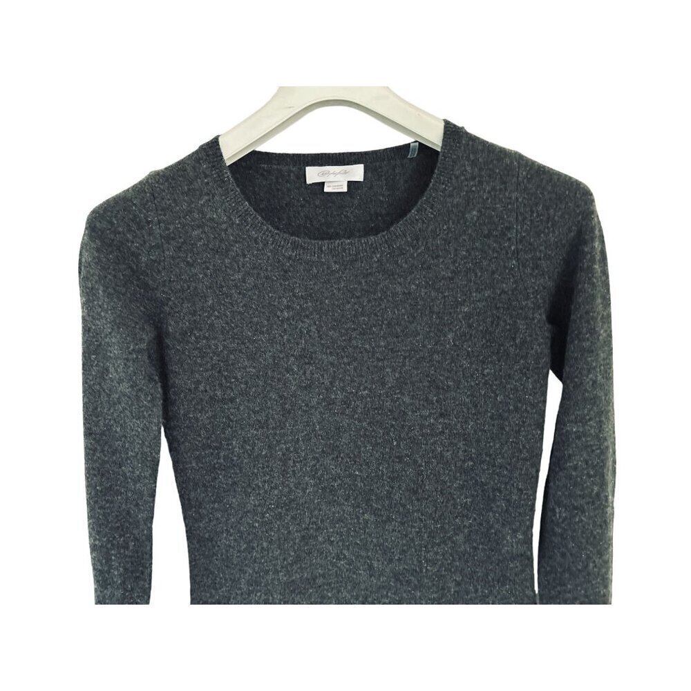 Christopher Fisher 100% Cashmere Dress Crewneck Gray Fitted Long Sleeve Size XS - Picture 2 of 5